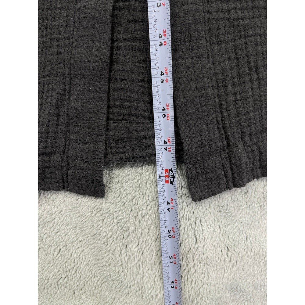 Faherty Dress Women Large Gray Dream Organic Cotton Costa Midi Sleeveless Belted - Picture 10 of 11